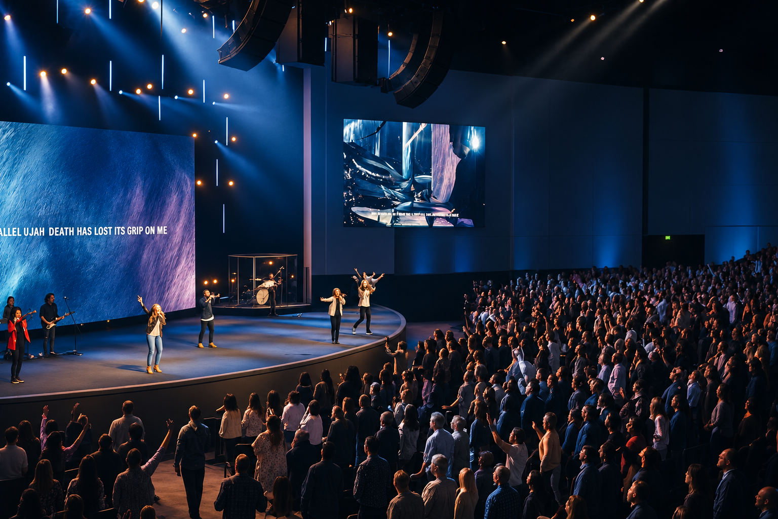 AI-remastered photograph of the Milestone Church congregation